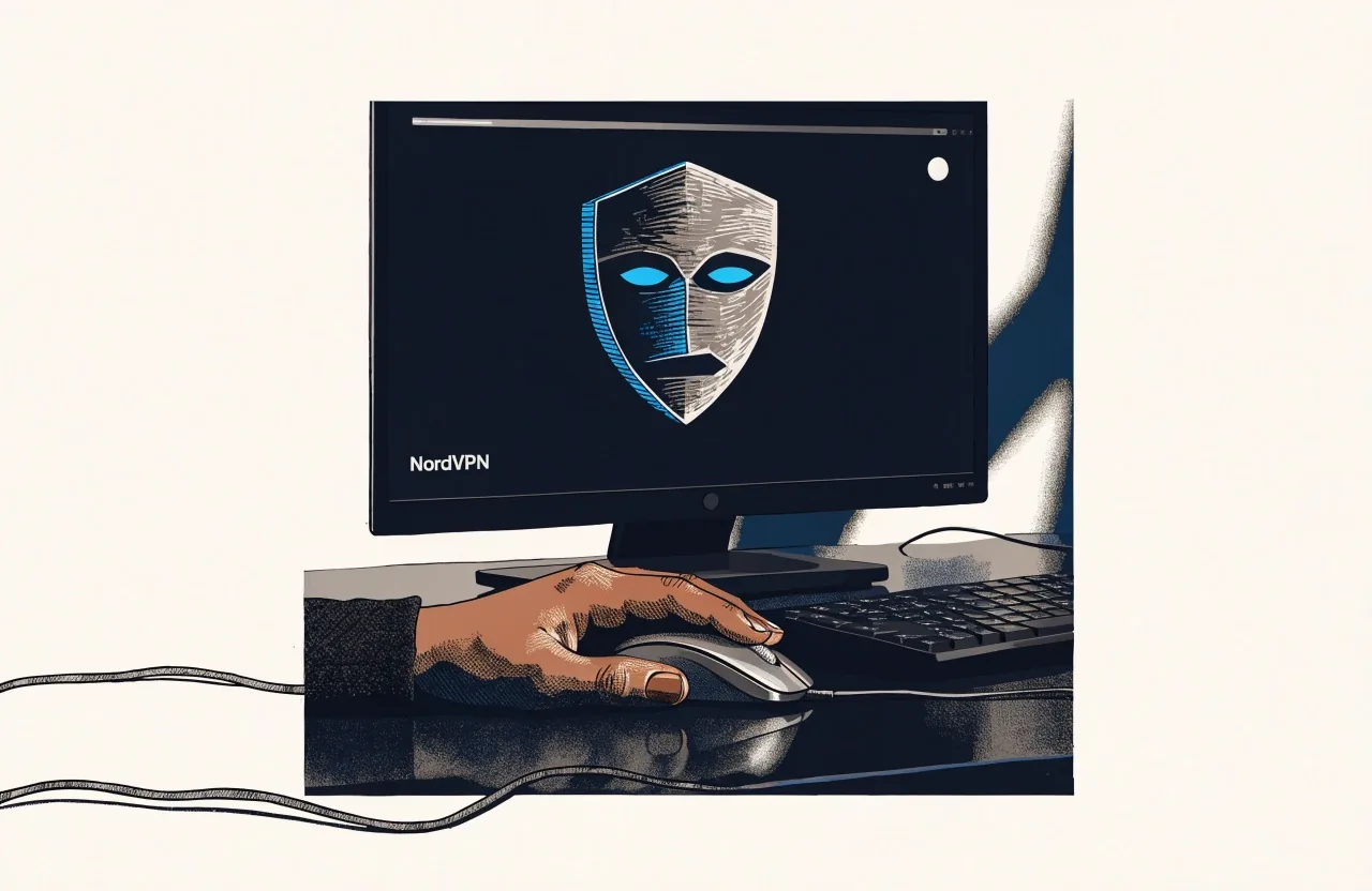 A reader checking VPN plan details at a home desk in the evening