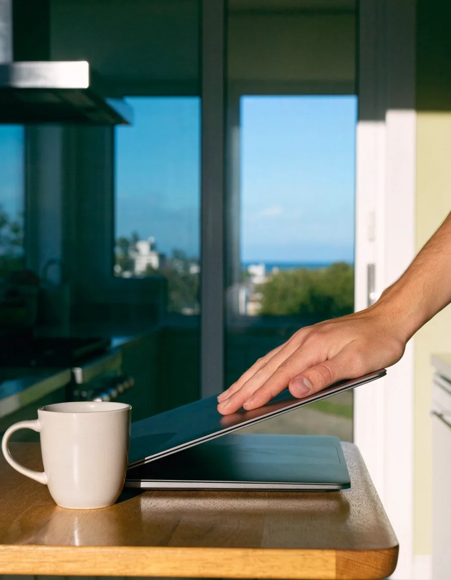 Person reviewing browser cookie settings while reading guides